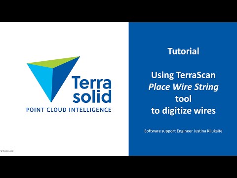 Using TerraScan "Place Wire String" Tool to Digitize Wires