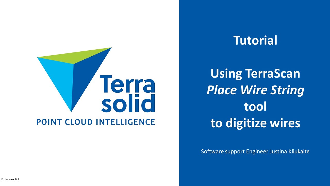 Using TerraScan "Place Wire String" Tool to Digitize Wires - YouTube
