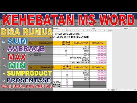 Video: Bagaimana cara menghitung di Word?