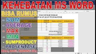 Cara Mudah Menghitung Menggunakan Rumus di Ms Word