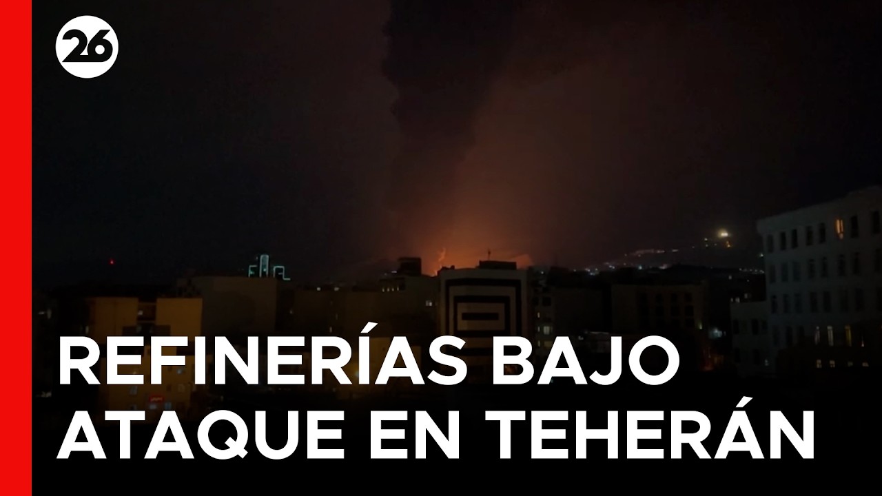 🚨 AHORA - IRÁN | Las imágenes de los ataques a refinerías y depósitos de petróleo en Teherán