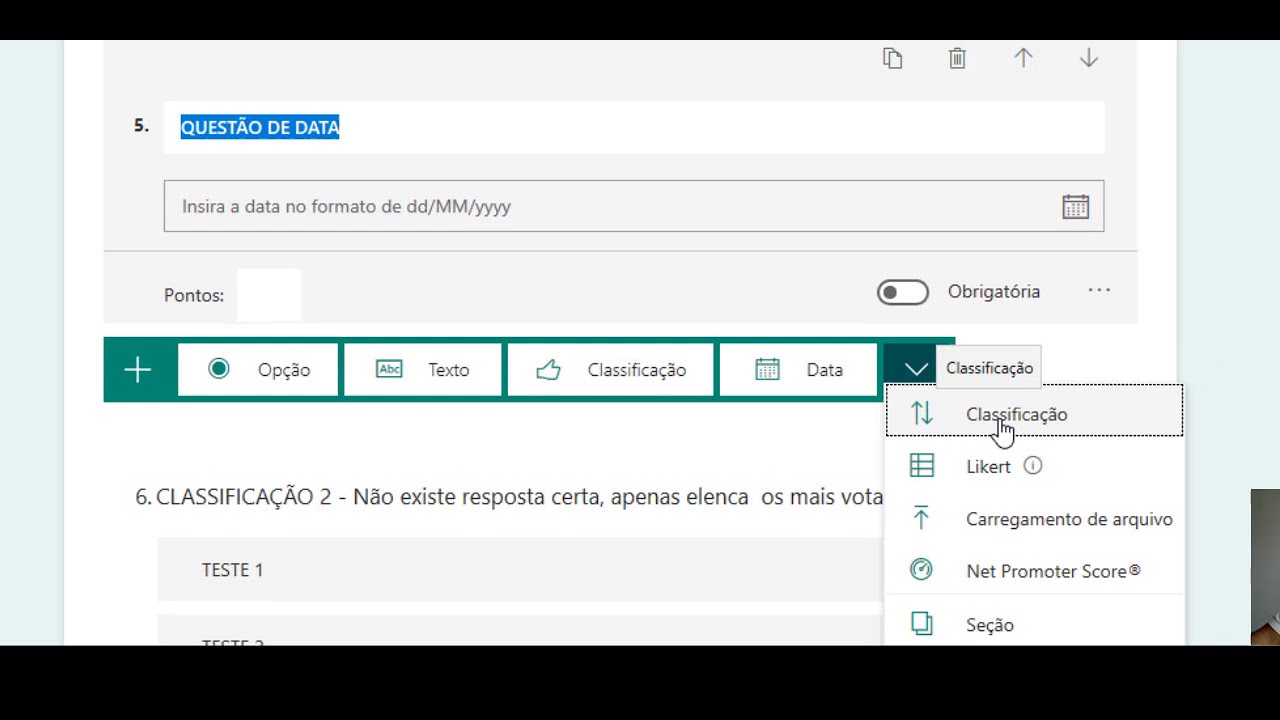 Tutorial de variedades de questões no Microsoft Forms - YouTube