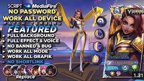 Script Skin Esmeralda Dawning Stars The Foreseer No Password | Full Effect Sound - Patch Terbaru