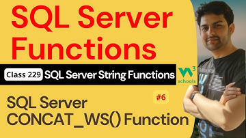 SQL Server Functions | SQL Server String Functions - SQL Server CONCAT_WS() Function #6 | 229. SQL