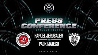 Hapoel Bank Yahav Jerusalem v PAOK mateco - Press Conference | BCL 2023