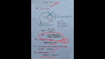 AP/TS INTERMEDIATE MATHS 2B IMPORTANT FORMULAS FROM SYSTEM OF CIRCLES #bhaskaracademy #shorts