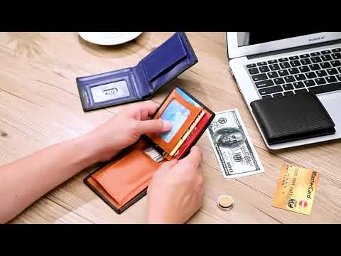 Men Wallet With Coin Pocket Genuine Leather ID Credit Card Holder