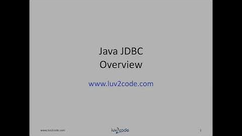 Java JDBC Tutorial   Part 0  Overview full Hd