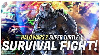 We had to FIGHT FOR SURVIVAL in this Halo Wars 2 Super Turtle!