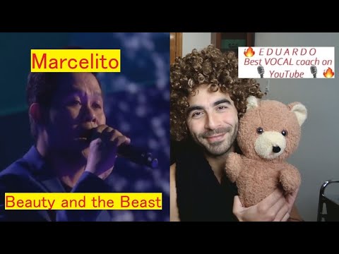 Vocal coach reacts — Marcelito Pomoy — Beauty and the Beast