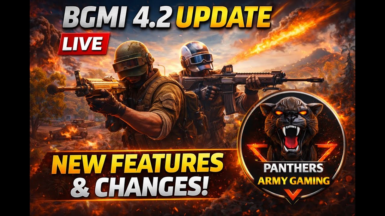 🔴 BGMI 4.2 UPDATE LIVE | New Features, Changes & Gameplay | Panthers Army Gaming
