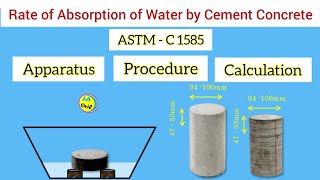 Rate of Absorption of Water by Cement Concrete | ASTM C 1585 | All About Civil Engineer