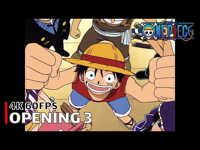 One Piece - Opening 3 【Hikari E】 4K 60FPS Creditless | CC class=