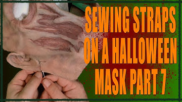 Halloween DIY - How To Make A Halloween Mask Part 7 - Sewing On Straps | Dark Nook