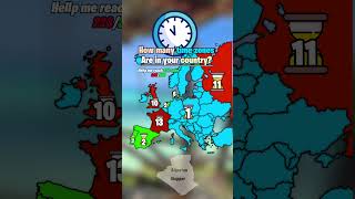 How many timezones are in your country? #europe #map #mapping #mapper #geography #shorts