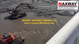 MAXWAY MACHINE COMPANT LTD amphibious pontoons for DOOSAN DH215 (amphibious excavator) screenshot 5