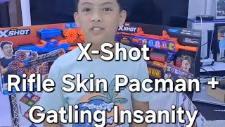 Box Opening Of Zuru X-Shot Pacman Skin Rifle Insanity Gatling Gun