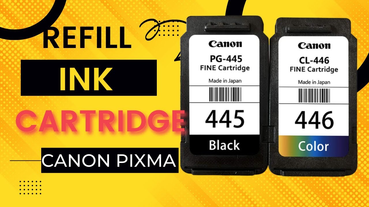 How to refill Ink Cartridges / PG-445 - CL-446 ( Canon Pixma 