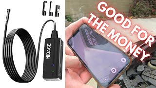 NIDAGE ENDOSCOPE REVIEW (5.5mm 2MP WiFi Borescope HD Semi Rigid Snake Camera for iPhone Android)