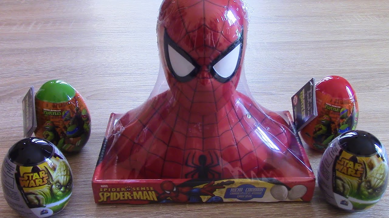 Spiderman Money box surprise candy | Ninja Turtles TMNT Star wars Surprise eggs Huevos sorpresa