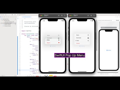SwiftUI Pop Up Menu