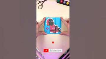 Paper Craft puzzle Solving with Pink Soldier by Squid Game #squidgame #papercraft #pinksoldiers #diy