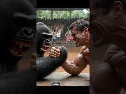 "Human vs Gorilla: Who Wins? 😲"