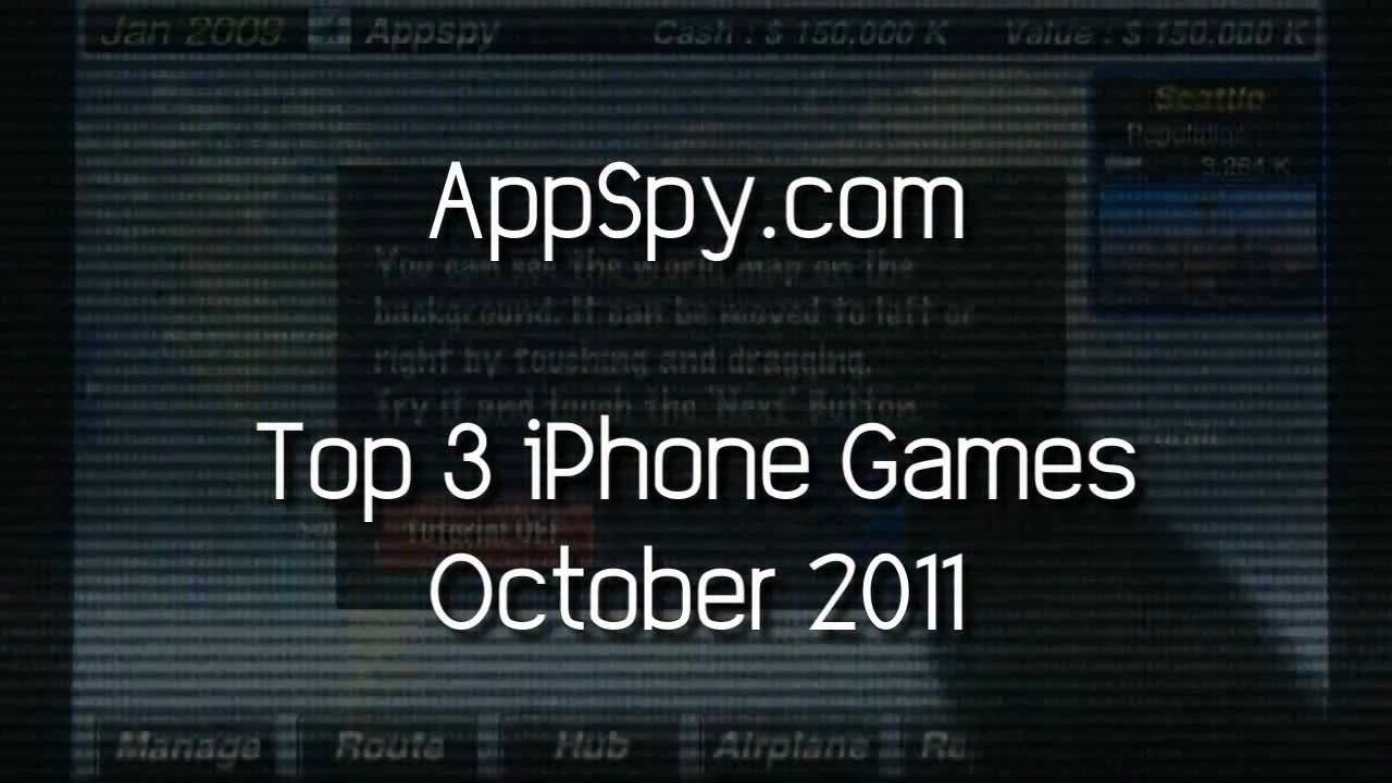 Top 3 iPhone Games for October 2011 - AppSpy.com