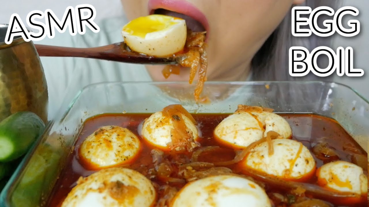 EGG BOIL *Seafood Soft Boil Eggs Relaxing Eating Sounds | SISSIASMR