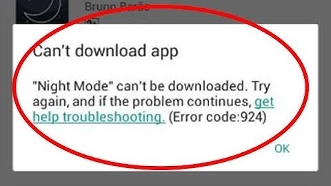 How to fix error 924 in Google play store