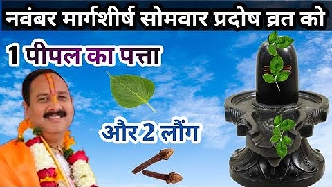 #17 नवंबर मार्गशीर्ष सोमवार प्रदोष व्रत को 1 पीपल का पत्ता और 2 लौंग वाला उपाय जरुर करें
