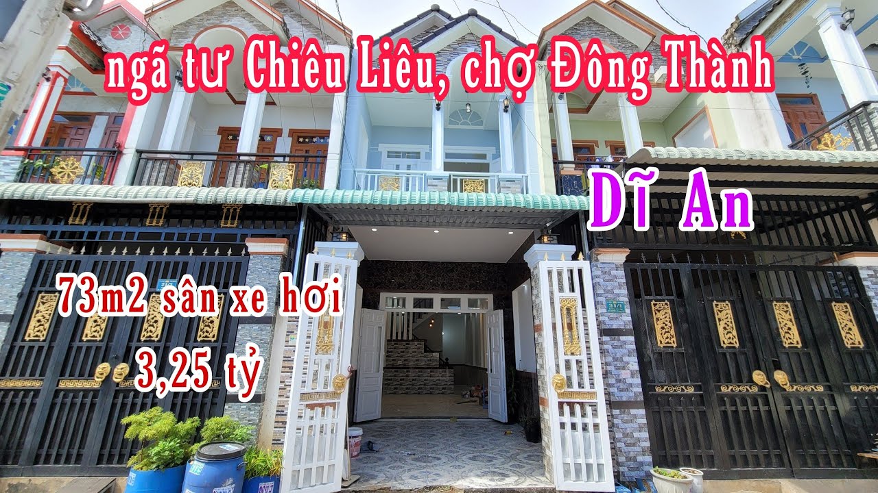 Bán Nhà Dĩ An (746) Nhà Gần Chợ Đông Thành Ngã Tư... - youtube