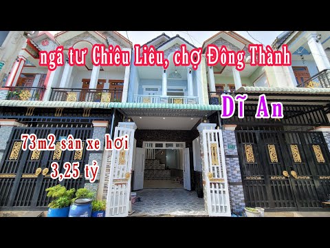 Video Bán Nhà Dĩ An (746) Nhà Gần Chợ Đông Thành Ngã Tư... - youtube