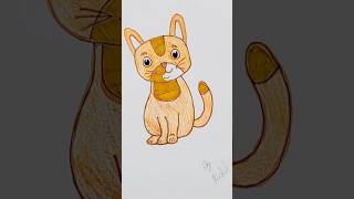 Drawing & Colouring #cat 🐈#minhwacuties #richel #ytshorts #easy drawing ✍️