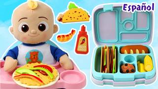 ¡Cocomelon JJ  Prepara La Lonchera De Juguete Para La Escuela!