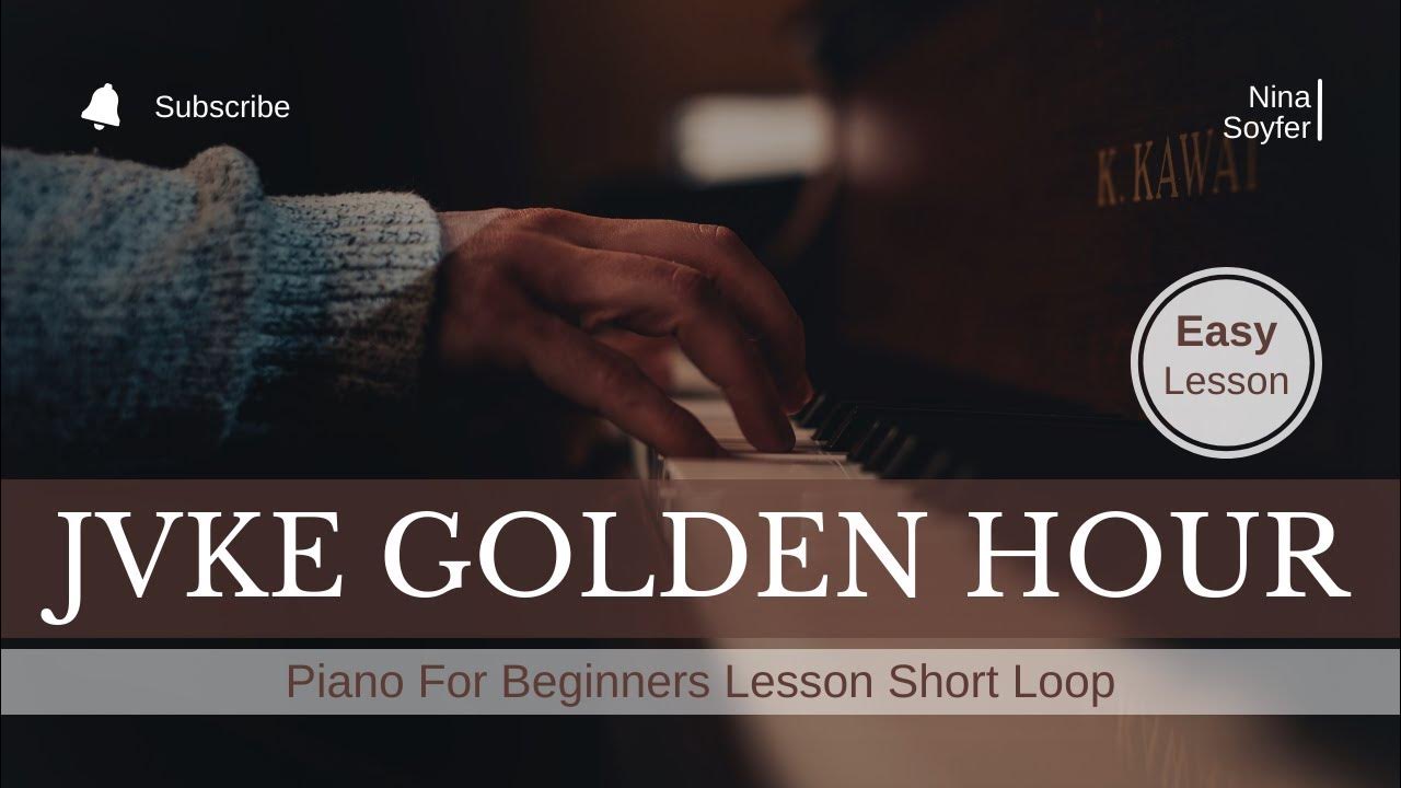 JVKE Golden Hour. piano tutorial. chords. How to play - YouTube