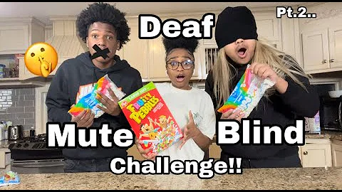MUTE, BLIND, AND DEAF CHALLENGE 🍬PT.2.. W/@romantoolit @ImOmar1on  (horrible idea❌)