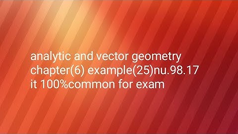 analytic and vector geometry.honourch.friest year.chapter(6)