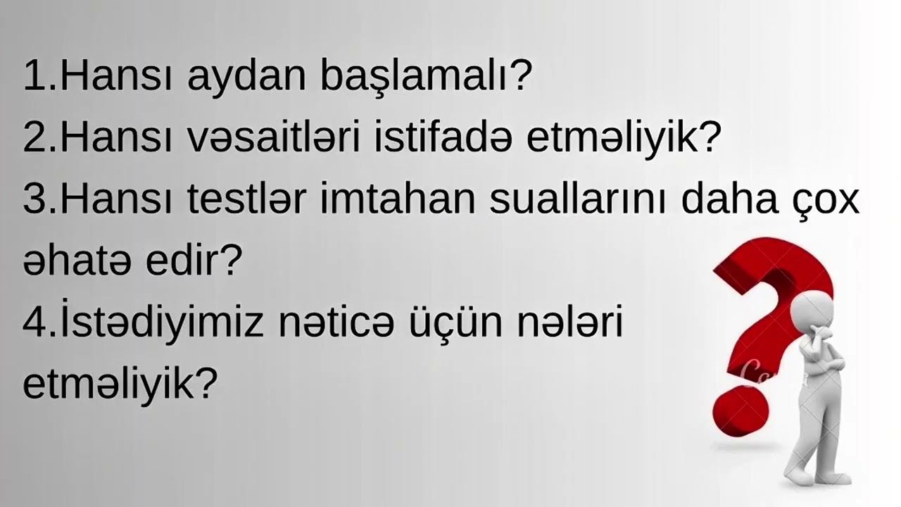 MİQ-2026 İmtahana necə və nə vaxtdan hazırlaşmalıyıq? 