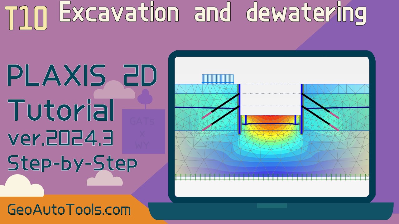 Interface Plaxis 2d Example 🎥 PLAXIS 2D 2025 Tutorial 10 – Excavation and dewatering (Step-by-Step ...