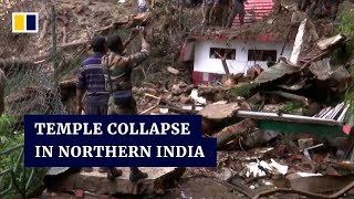 Flooding in northern India causes temple to collapse, killing 9 people screenshot 2