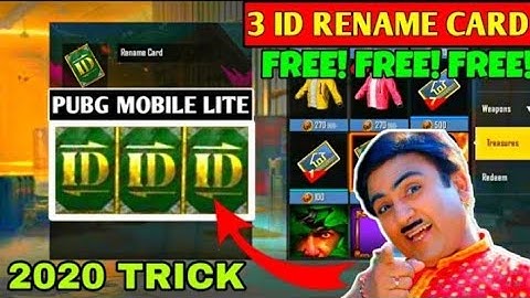 How to get Free Rename Card In Pubg Mobile Lite ll 3  Way to get Free Rename Card In Pubg Mobile Lit
