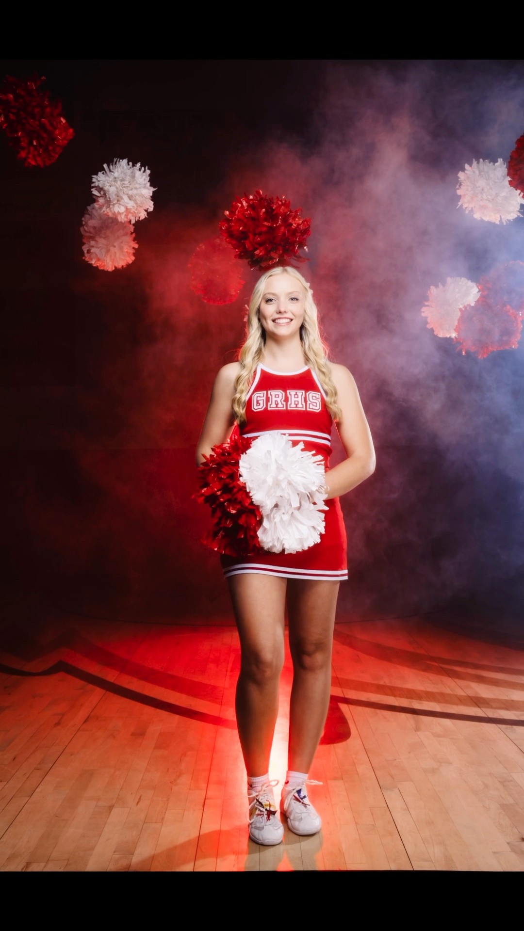 The megaphone stands were impressive! #cheerleading #photoshoot #nikonz9