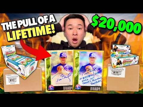 20,000 PULL OF A LIFETIME I opened 20K in packs until I pulled TOM BRADY'S Bowman autograph