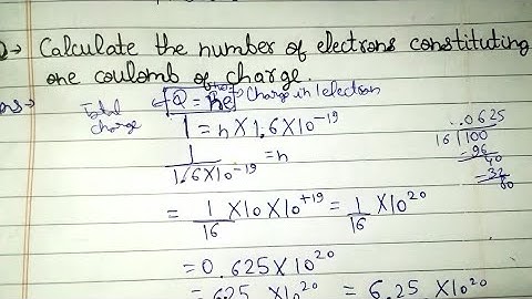 Calculate the number of electrons constituting one coulomb of charge. Class 10 Electricity page.200