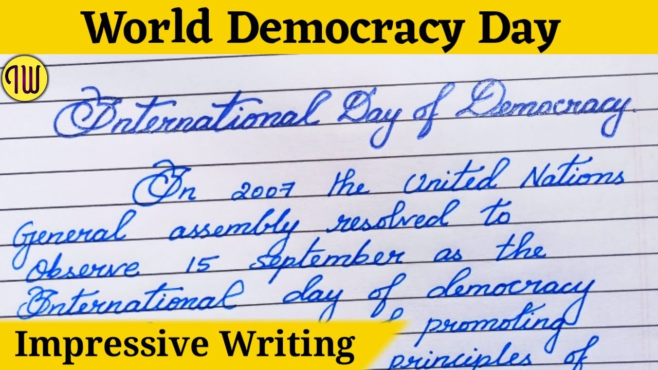 essay writing on democracy in english