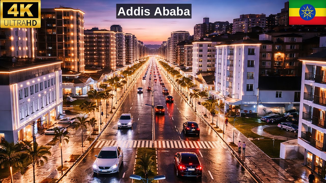 4K Addis Ababa Rainy Night 🇪🇹 | This City Looks Unreal in the Rain 2026 ...