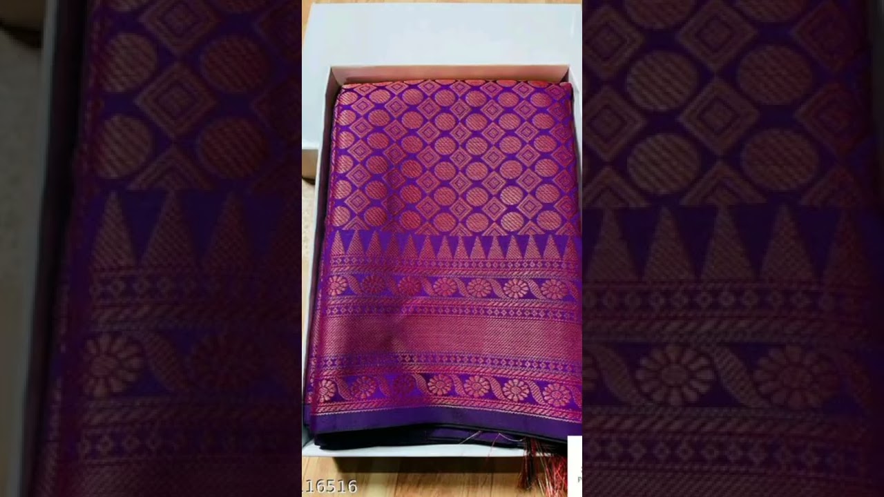 Copper zari silk saree
