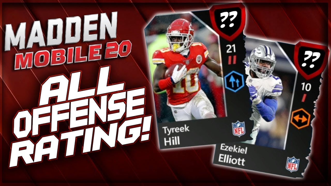 Madden Mobile 20 Highest OVR Players On Offense SNEAK PEEK!!! YouTube