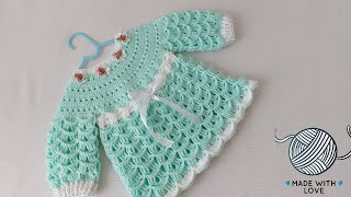 Crochet Baby Dress - كروشيه فستان أطفال